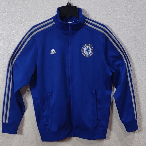 adidas Other - Adidas Chelsea Football Club Blue Track Jacket with Logo